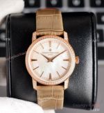 Swiss Grade Vacheron Constantin Traditionnelle Ultra Thin Watch Swiss 9015 Rose Gold Diamond Bezel